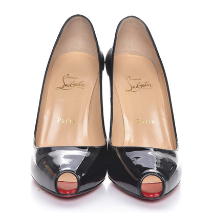 Christian Louboutin Patent Tibur 100 Pumps 38.5 Black 2 of 9