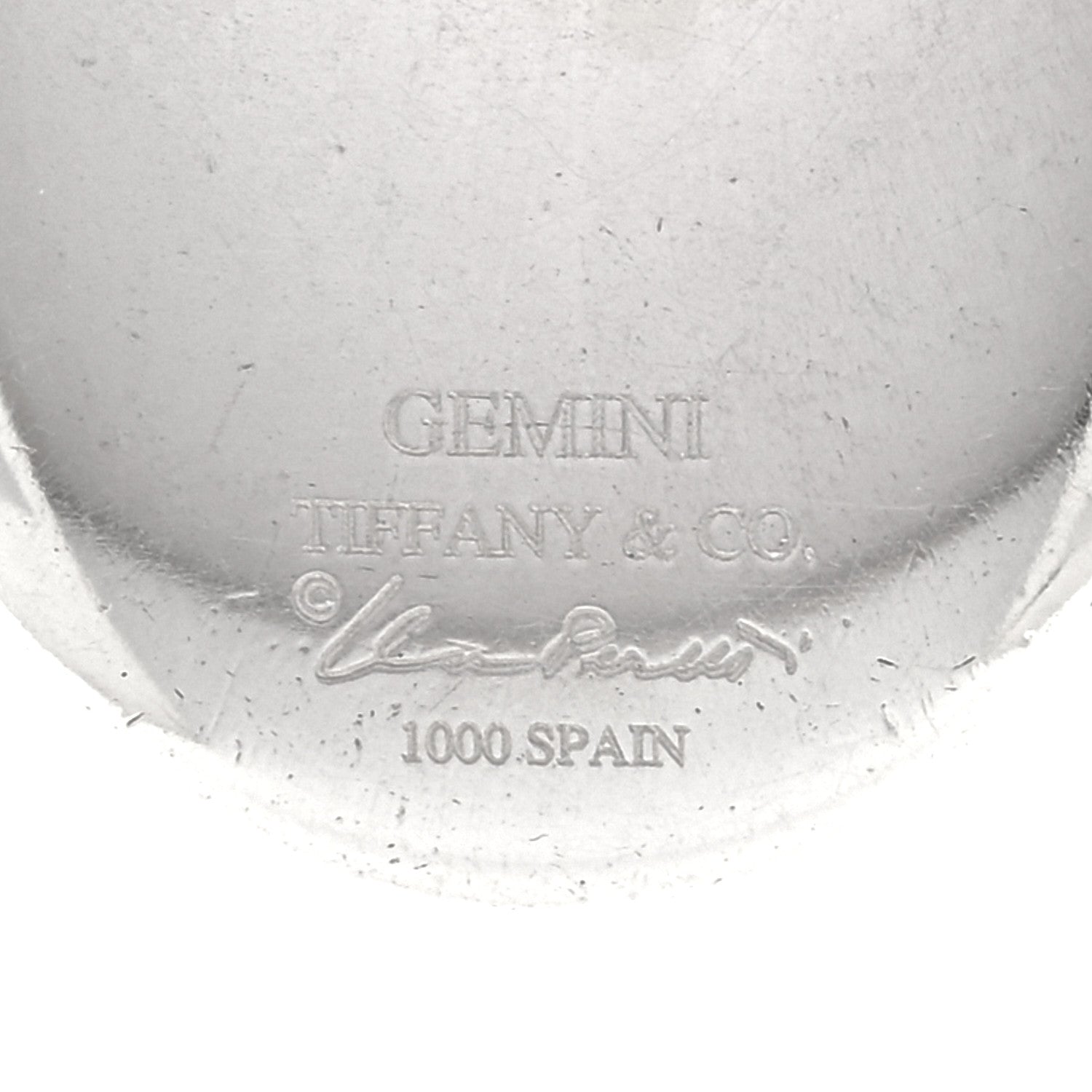Tiffany Sterling Silver Zodiac Gemini Pendant Necklace 4 of 5
