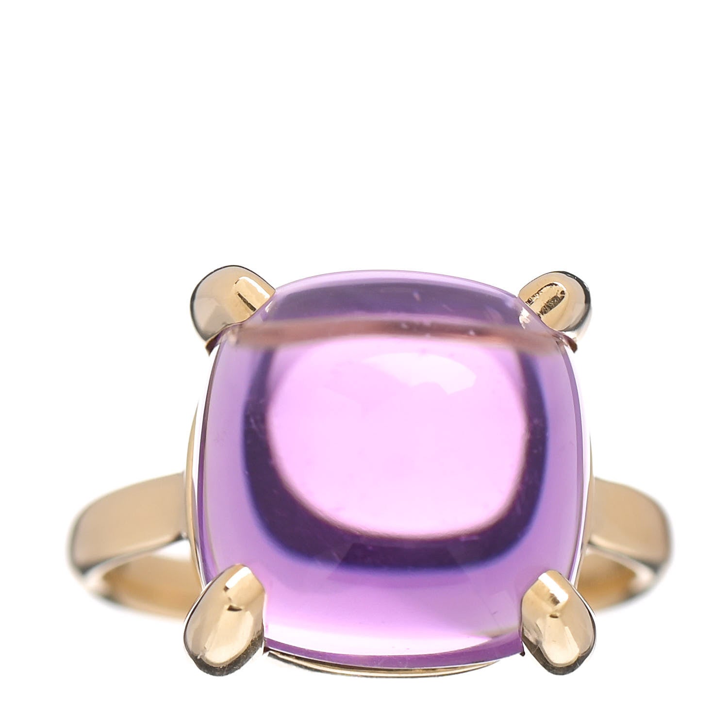 Tiffany 18K Yellow Gold Amethyst 12mm Paloma Picasso Sugar Stacks Ring 53 6.25 1 of 5
