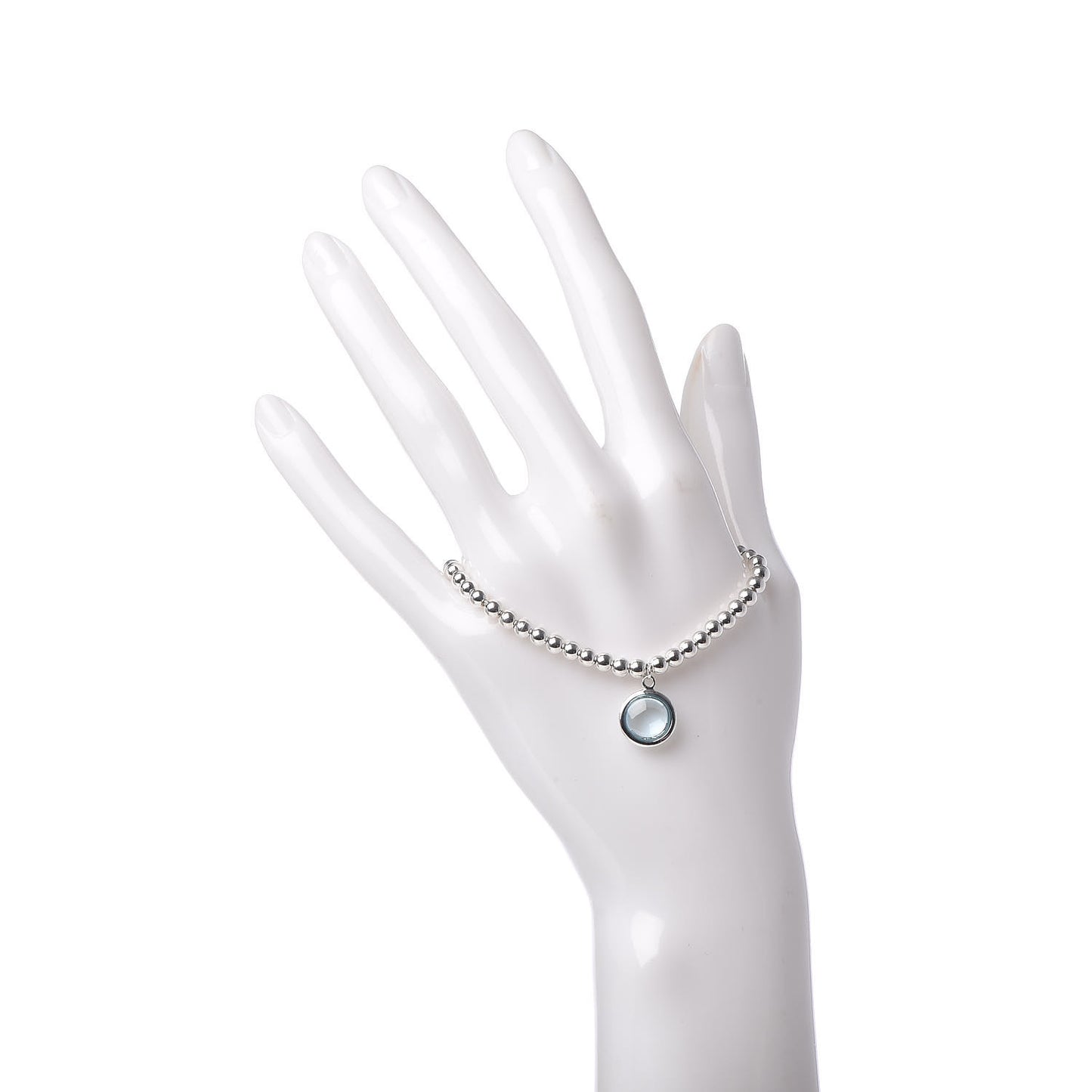 Sterling Silver Blue Topaz Paloma's Sugar Stacks Beaded Bracelet