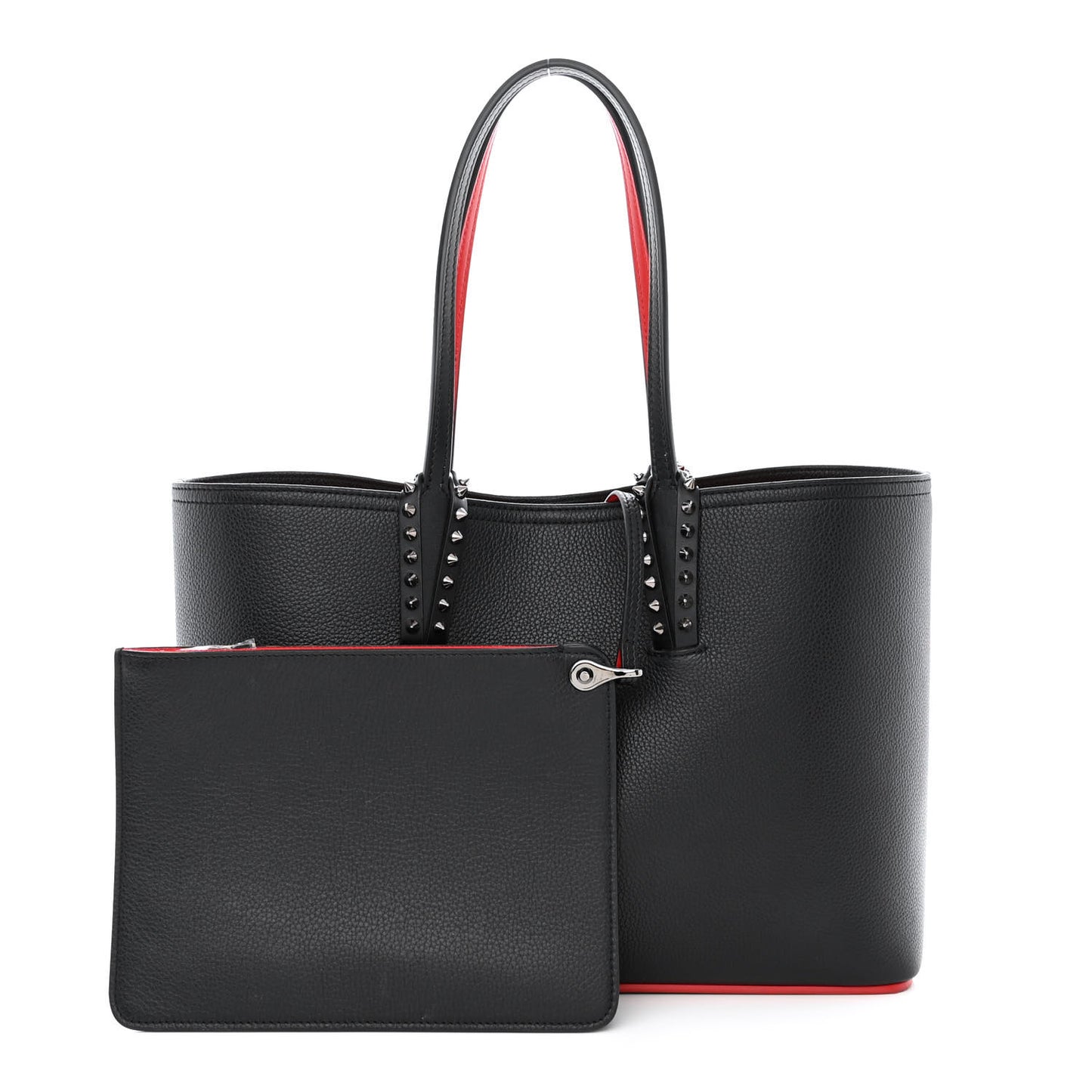 Calfskin Spikes East West Cabata Tote Black