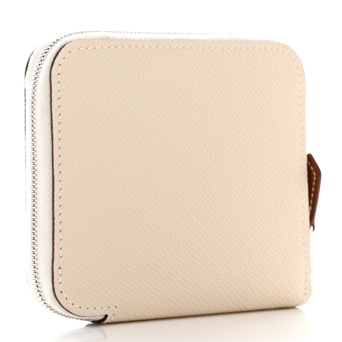 Epsom Silk'In Compact Wallet Craie Caban Jaune Ambre