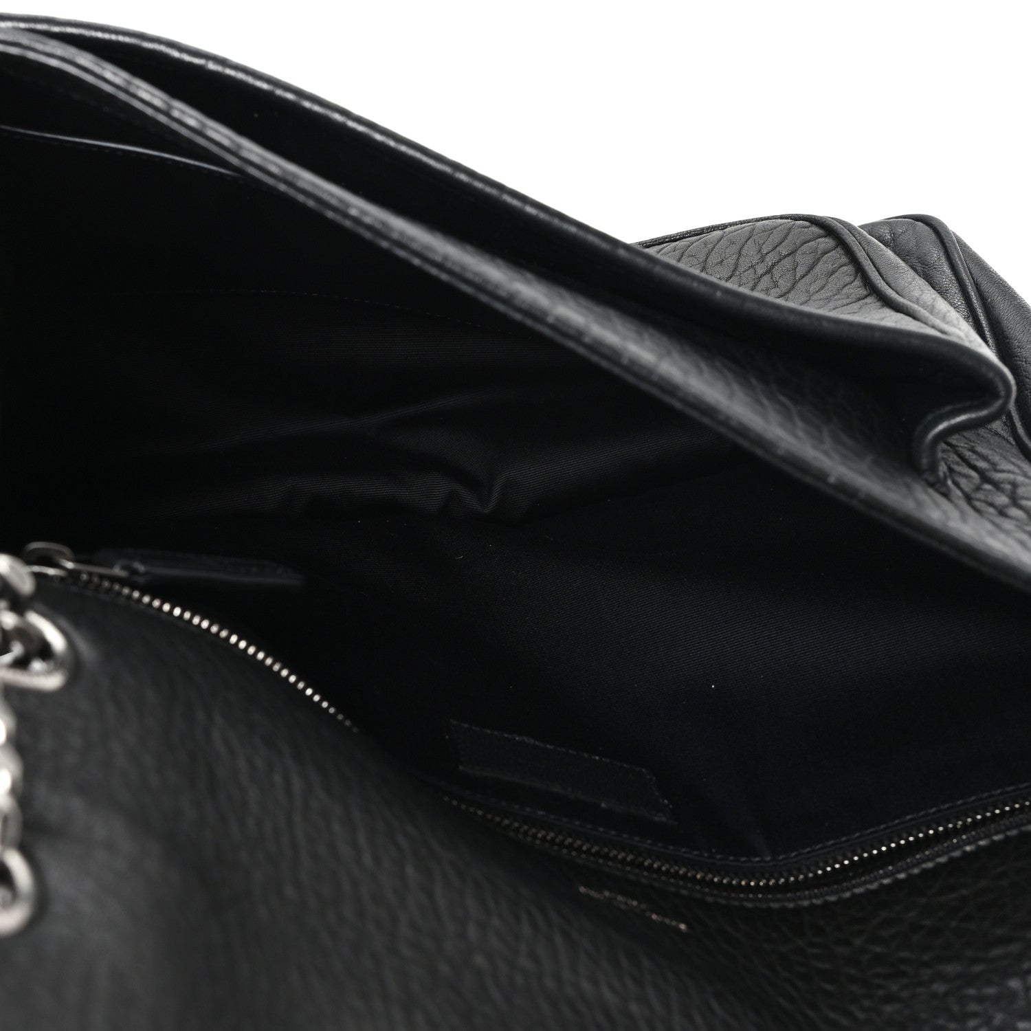 Saint Laurent Grained Lambskin Monogram Large Niki Chain Satchel Black 5 of 10
