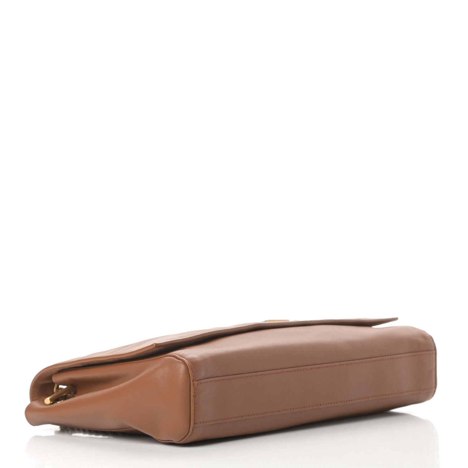 Saint Laurent Smooth Calfskin Suede Medium Reversible Monogram Kate Satchel Light Ochre 6 of 18