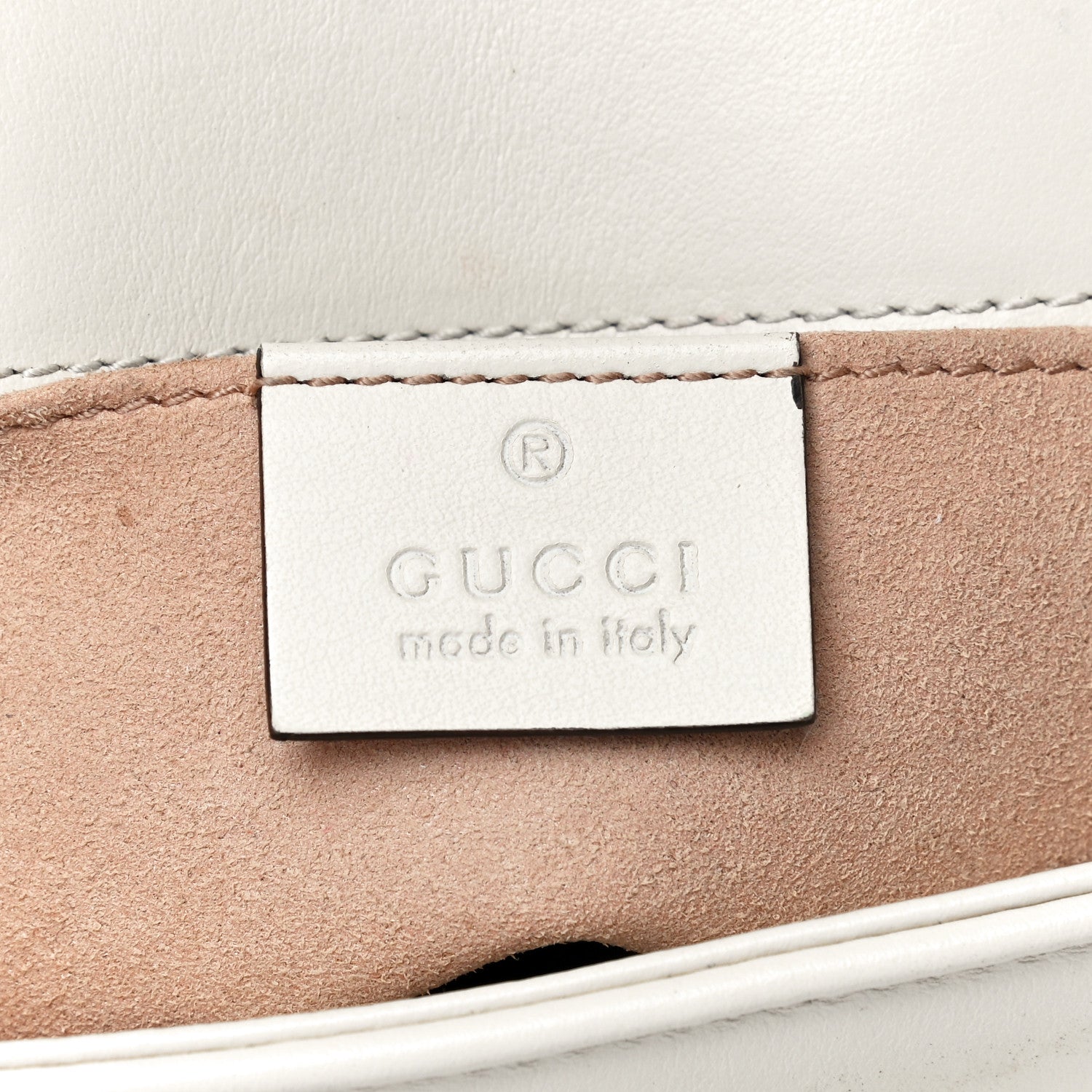 Gucci Calfskin Matelasse Mini GG Marmont Shoulder Bag White 5 of 19