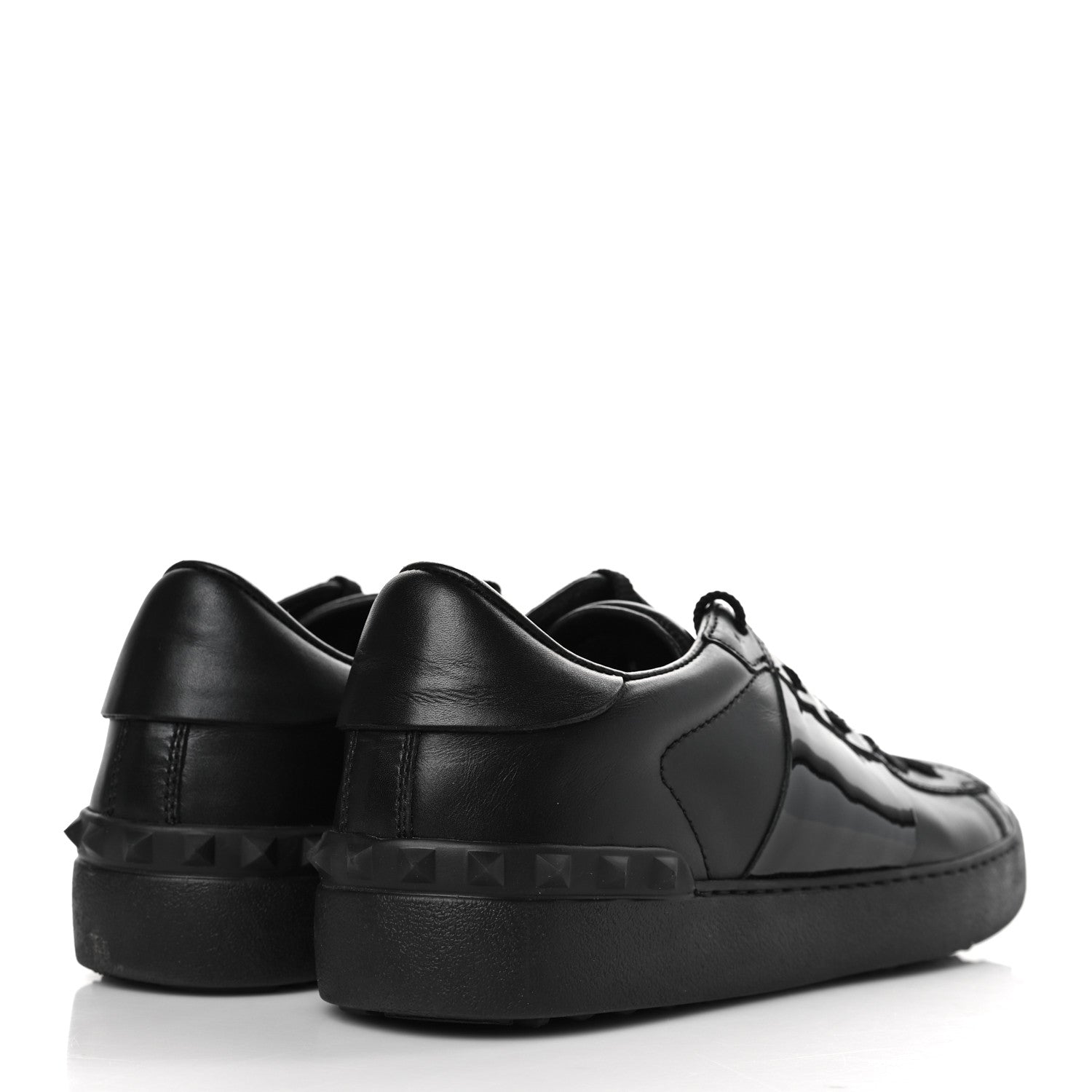 Valentino Garavani Calfskin Rockstud Untitled Open Sneakers 40 Black 4 of 8