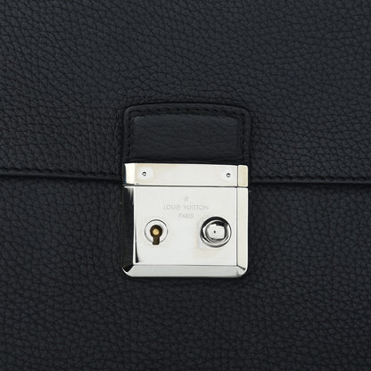 Louis Vuitton Taurillon Serviette Dorain Briefcase Black 9 of 10