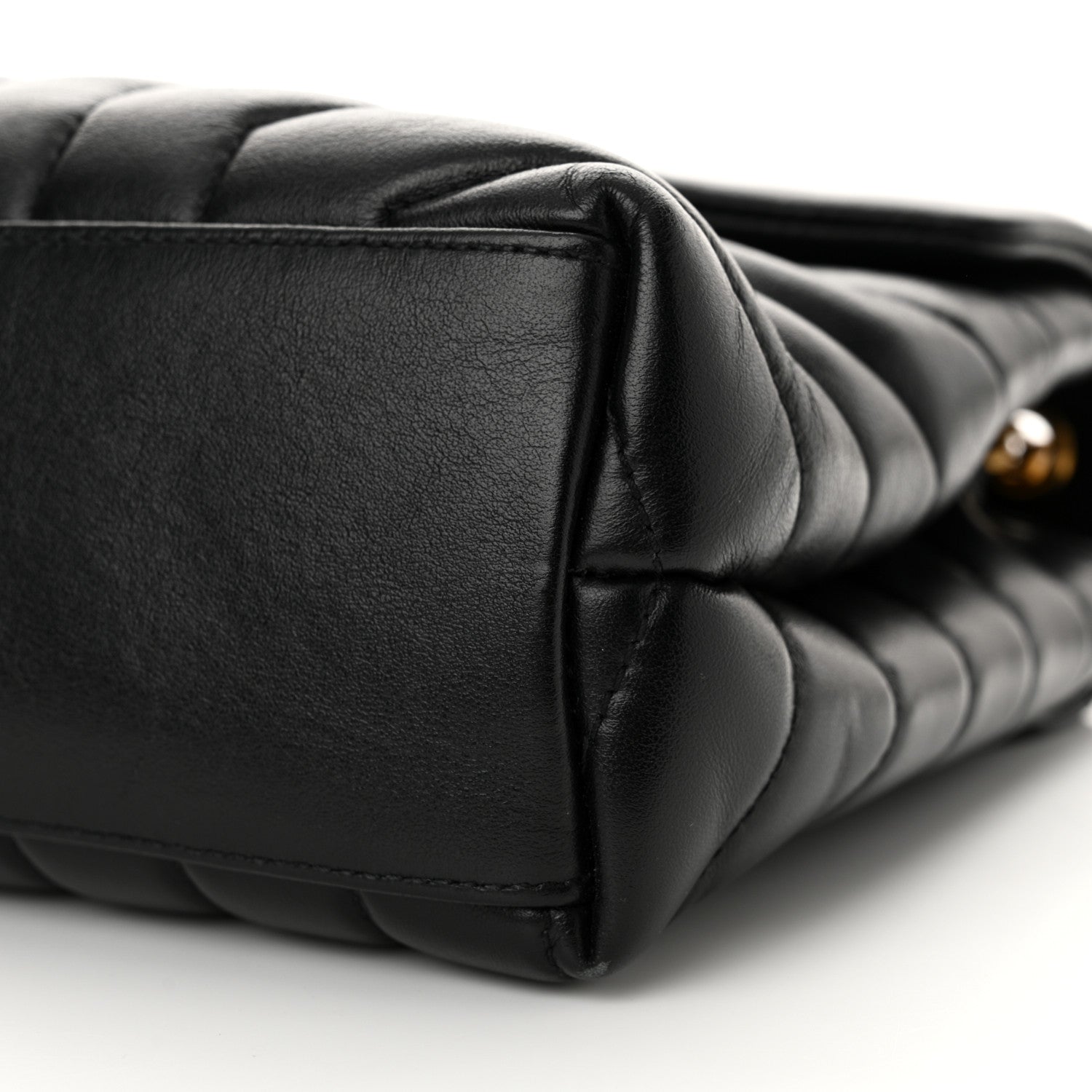 Saint Laurent Calfskin Y Quilted Monogram Small Loulou Chain Satchel Black 10 of 10