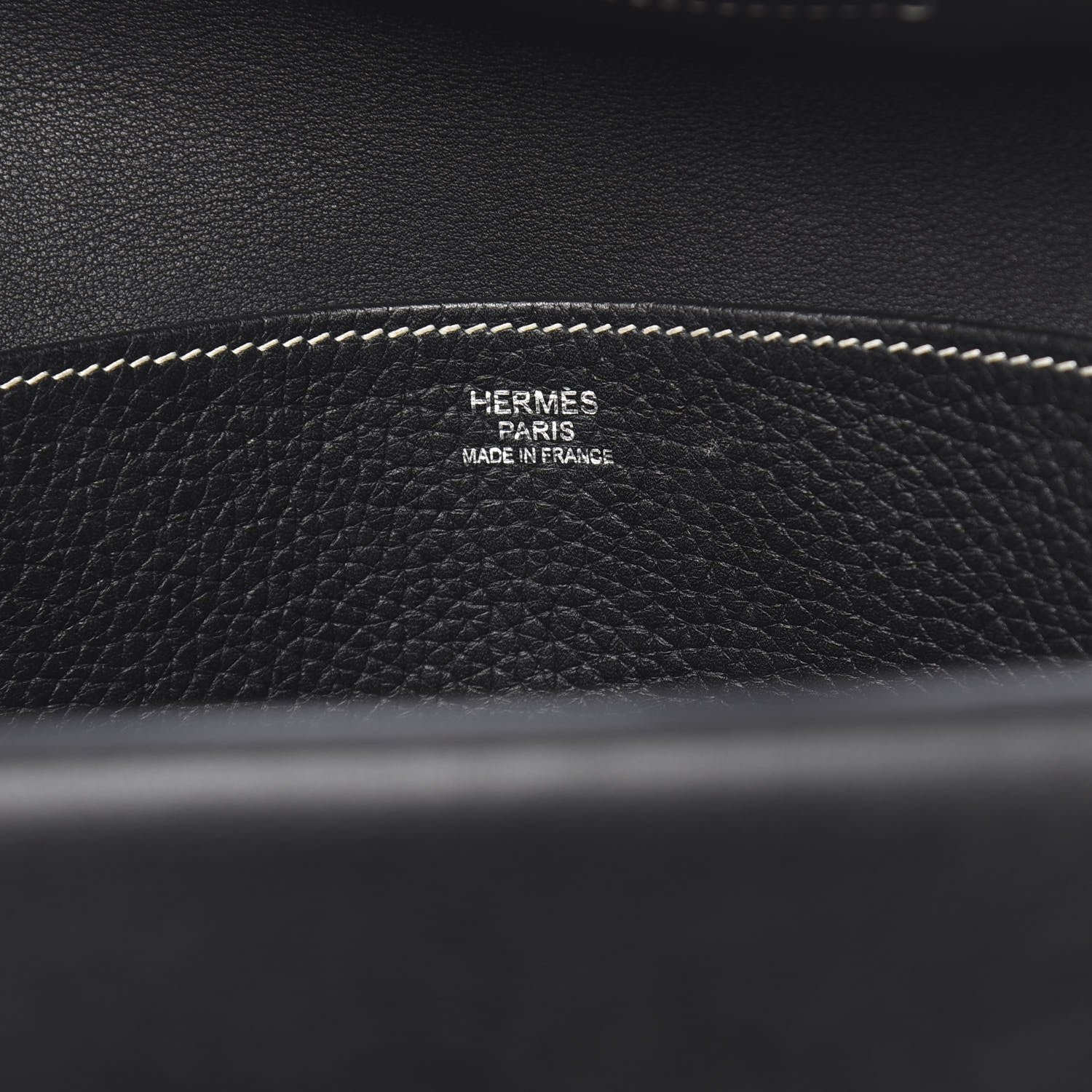 Hermes Taurillon Clemence Halzan 31 GM Black 8 of 13