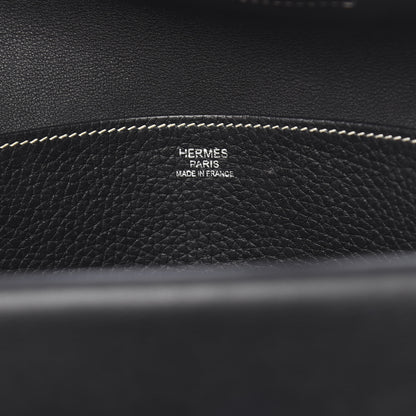 Hermes Taurillon Clemence Halzan 31 GM Black 8 of 13