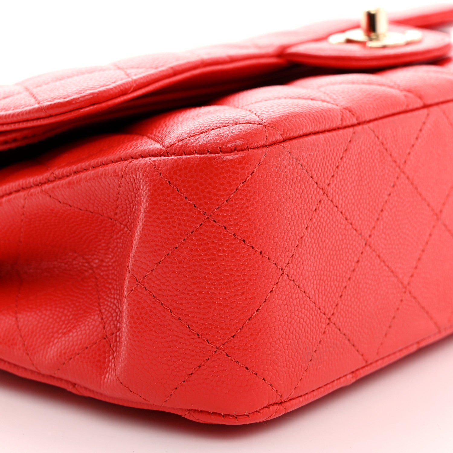 Chanel Caviar Quilted Medium Double Flap Red 9 of 10