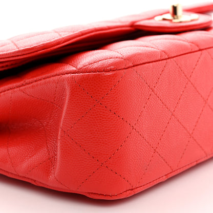 Chanel Caviar Quilted Medium Double Flap Red 9 of 10