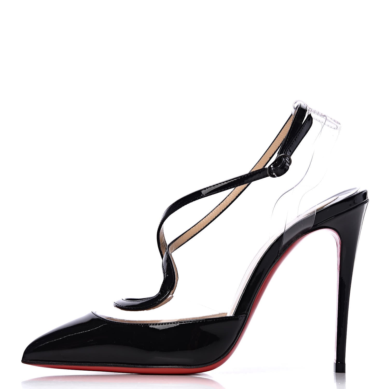 Christian Louboutin Patent PVC Cupidetta 100 Pumps 35 Black 1 of 8