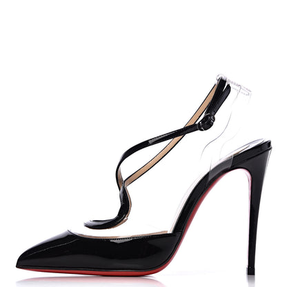 Christian Louboutin Patent PVC Cupidetta 100 Pumps 35 Black 1 of 8