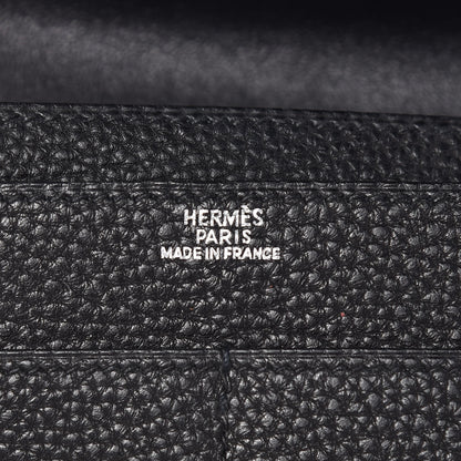 Hermes Togo Dogon Duo Wallet Black 7 of 11