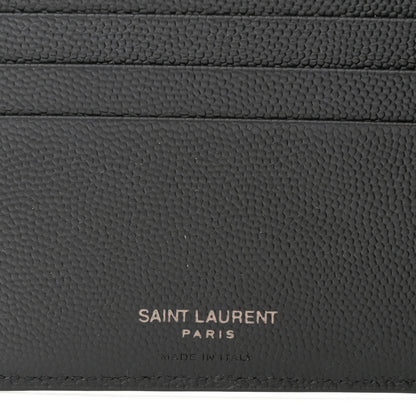 Saint Laurent Grain De Poudre Monogram Monochrome Bifold Wallet Black 6 of 6