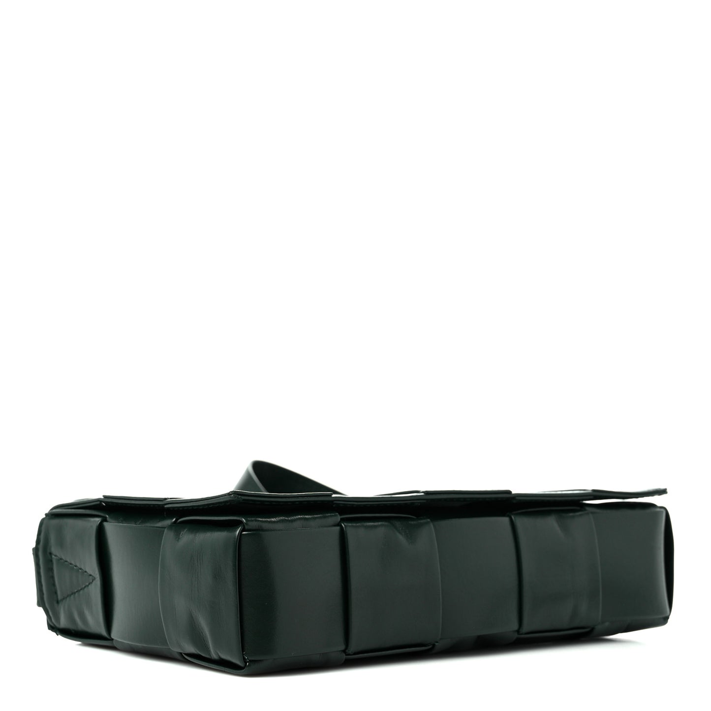 Paper Calfskin Maxi Intreccio Cassette Crossbody Bag Black