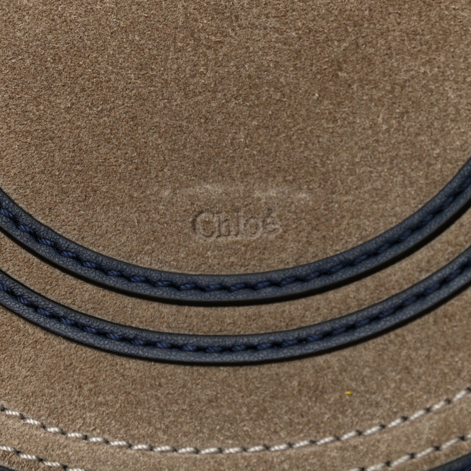 Chloe Suede Calfskin Mini Marcie Round Crossbody Bag Motty Grey Multicolor 7 of 11