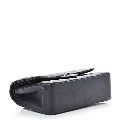 Chanel Caviar Quilted Jumbo Double Flap Navy Blue 3 of 9