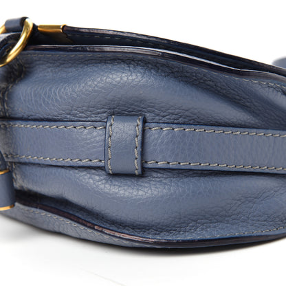 Chloe Calfskin Mini Marcie Round Crossbody Bag Street Blue 8 of 9