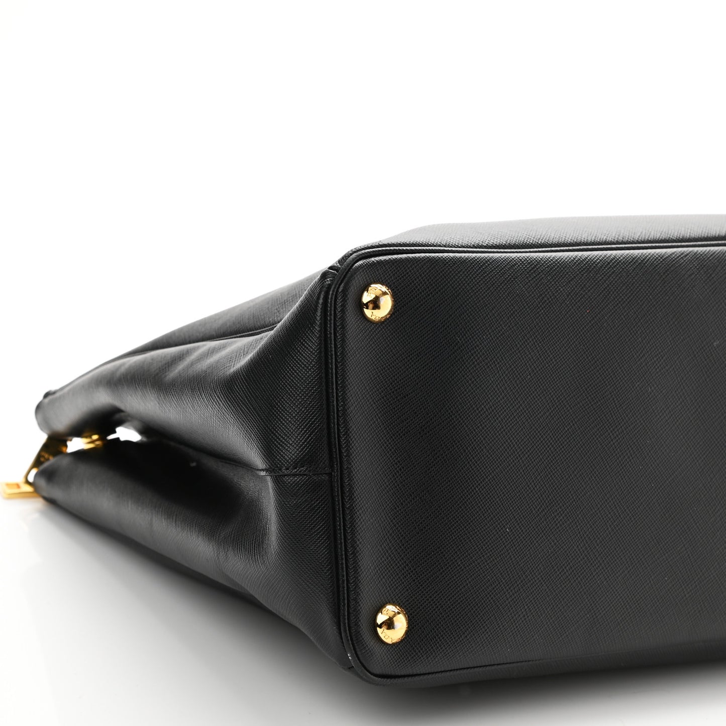 Saffiano Large Galleria Double Zip Tote Black