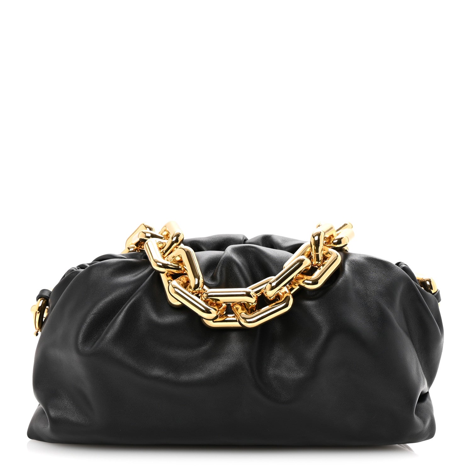 Bottega Veneta Calfskin The Pouch Chain Black 1 of 10