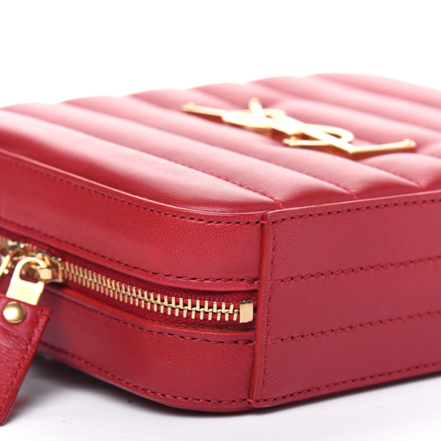 Lambskin Matelasse Vicky Monogram Belt Bag Eros Red