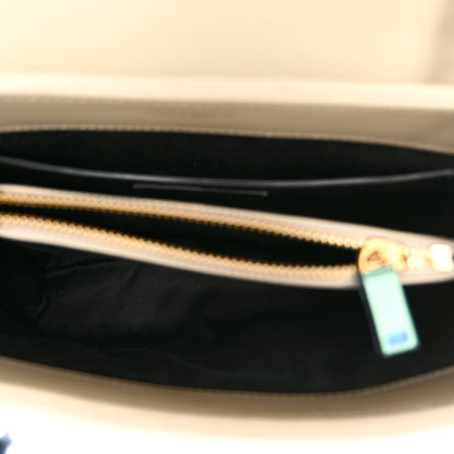 Saint Laurent Calfskin Y Quilted Monogram Small Loulou Chain Satchel Crema Soft 5 of 11