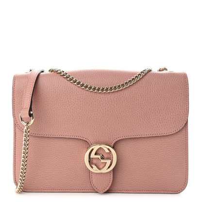 Gucci Dollar Calfskin Interlocking G Shoulder Bag Soft Pink 1 of 10