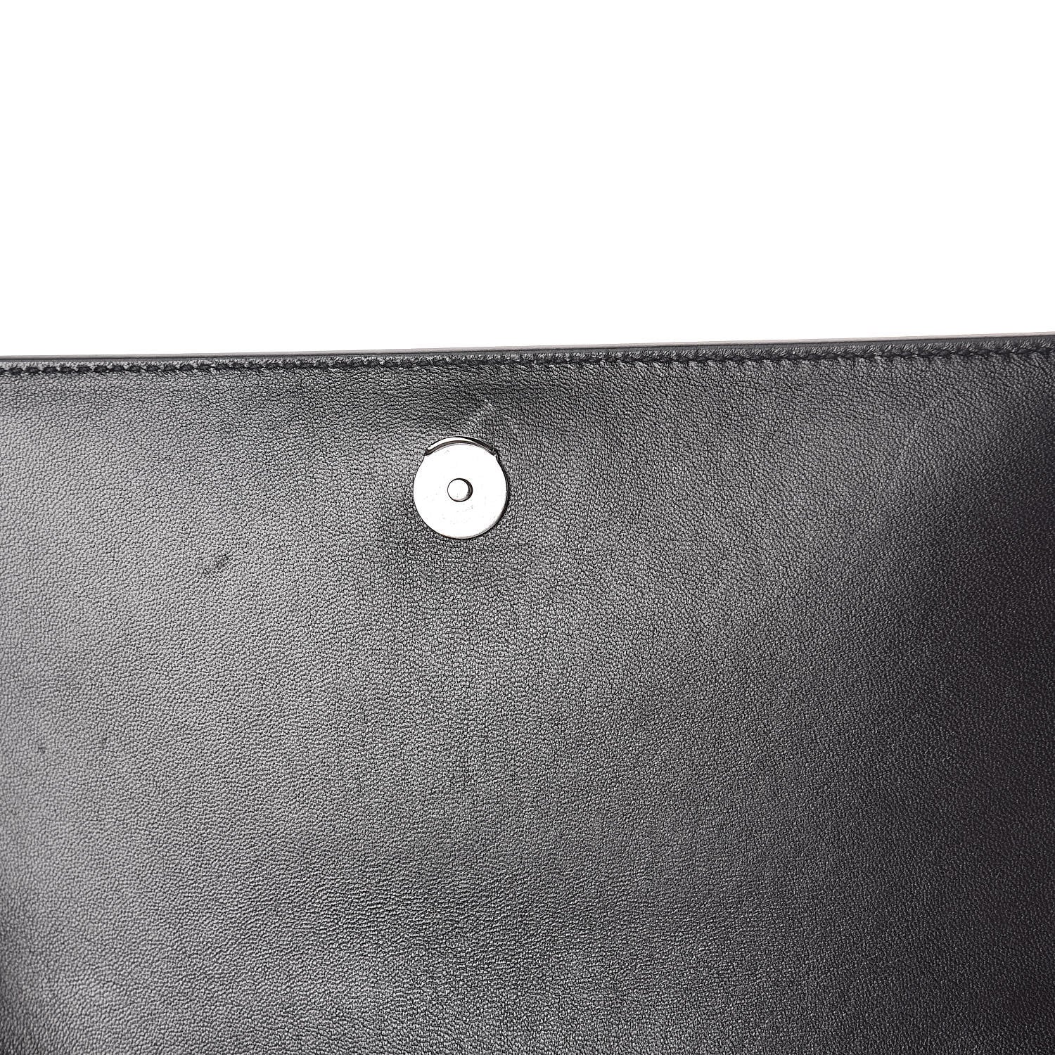 Saint Laurent Suede Star Studded Monogram Small Kate Satchel Black 9 of 9