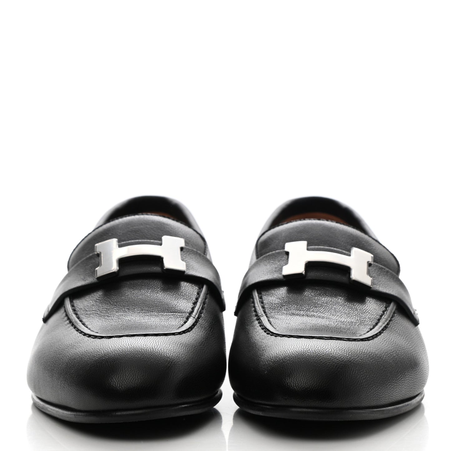 Goatskin Womens Paris Loafers 36.5 Black