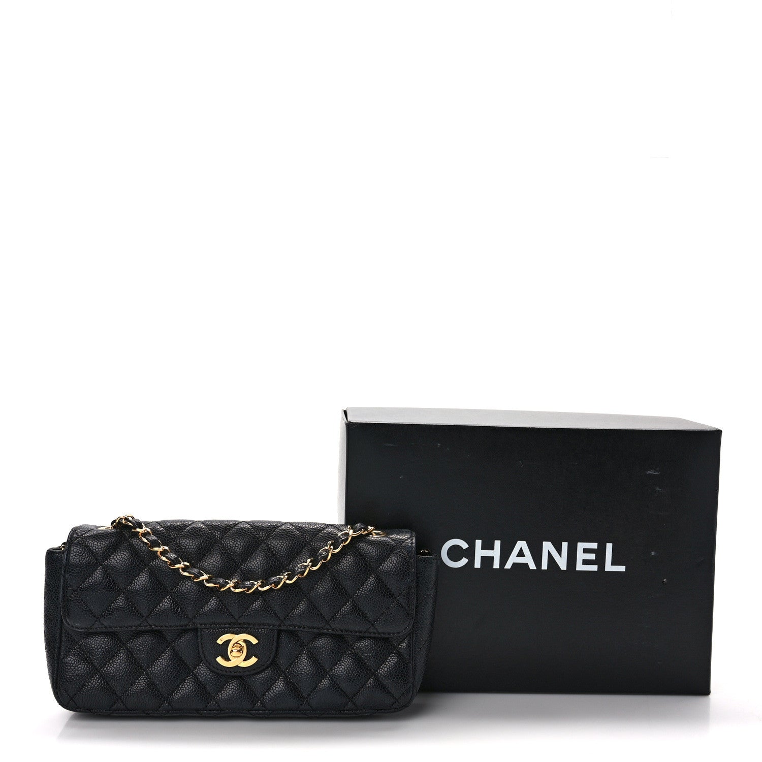 Chanel Caviar Quilted East West Flap Black 13 of 13