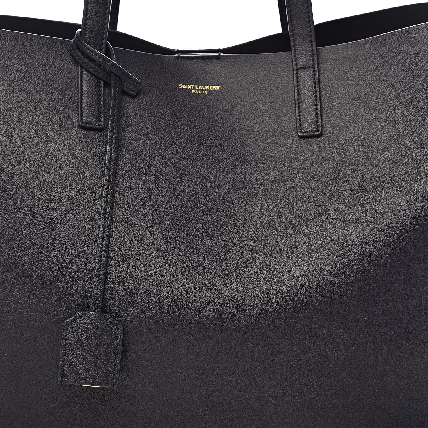 Saint Laurent Calfskin Large Shopping Tote Navy 11 of 11