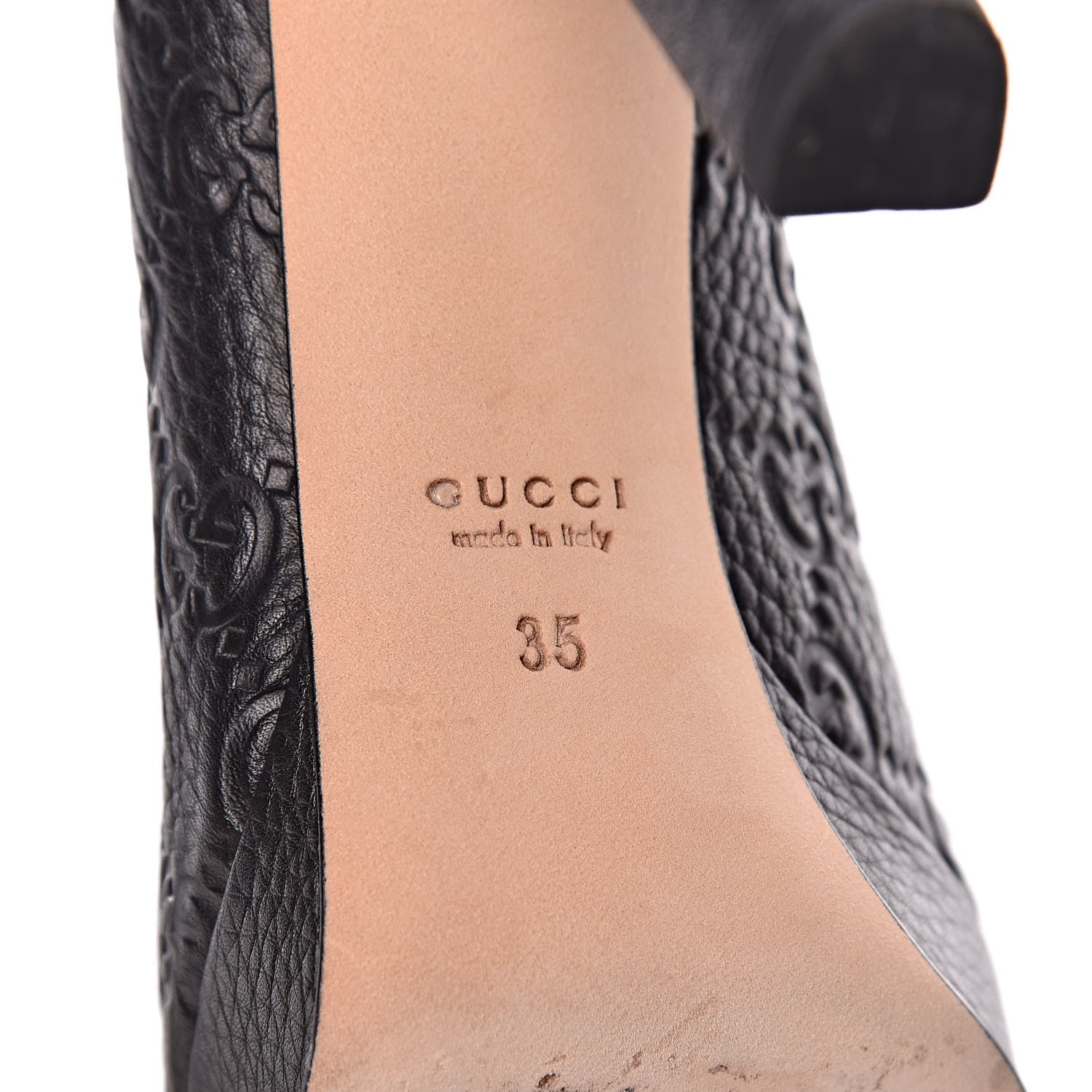 Gucci Guccissima Heels 35 Black 10 of 13