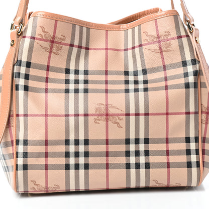 Burberry Haymarket Check Small Canterbury Tote Pale Coral Pink 10 of 12