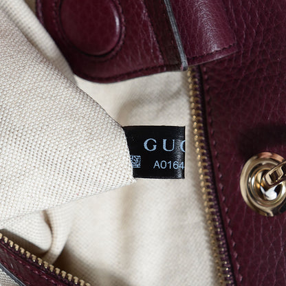 Gucci Calfskin Large Bamboo Shopper Tote Burgundy 8 of 9