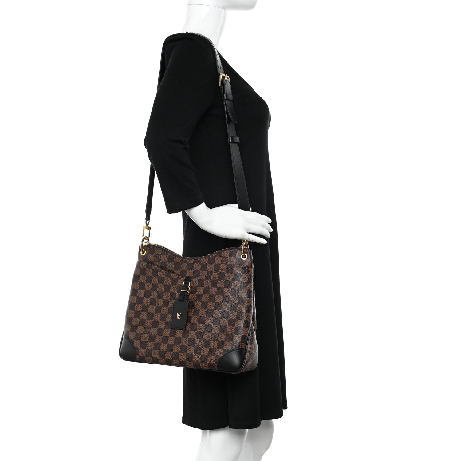 Louis Vuitton Damier Ebene Odeon MM Black 2 of 10