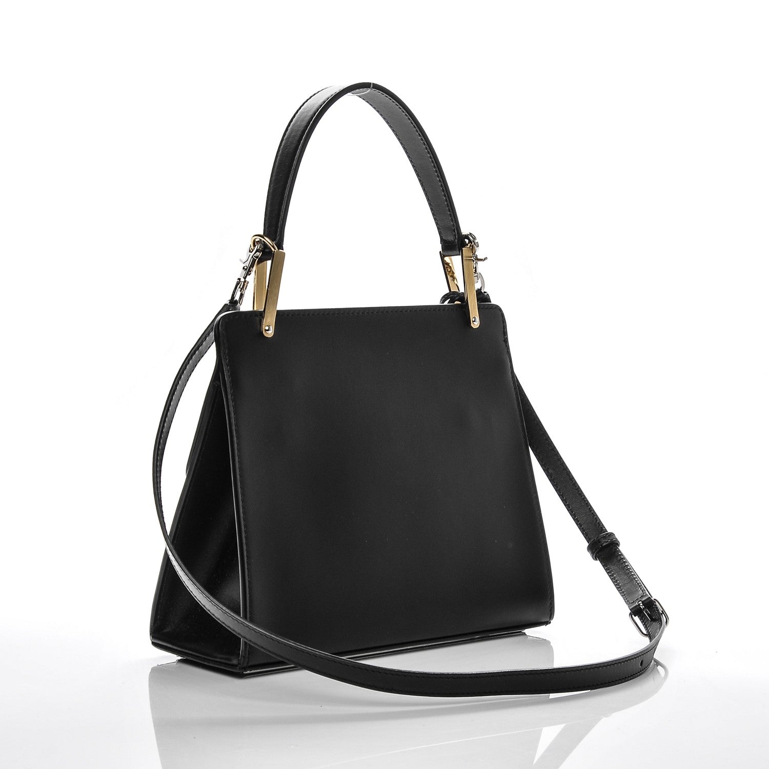 Balenciaga Smooth Calfskin Le Dix Cartable S Shoulder Bag Black 3 of 7