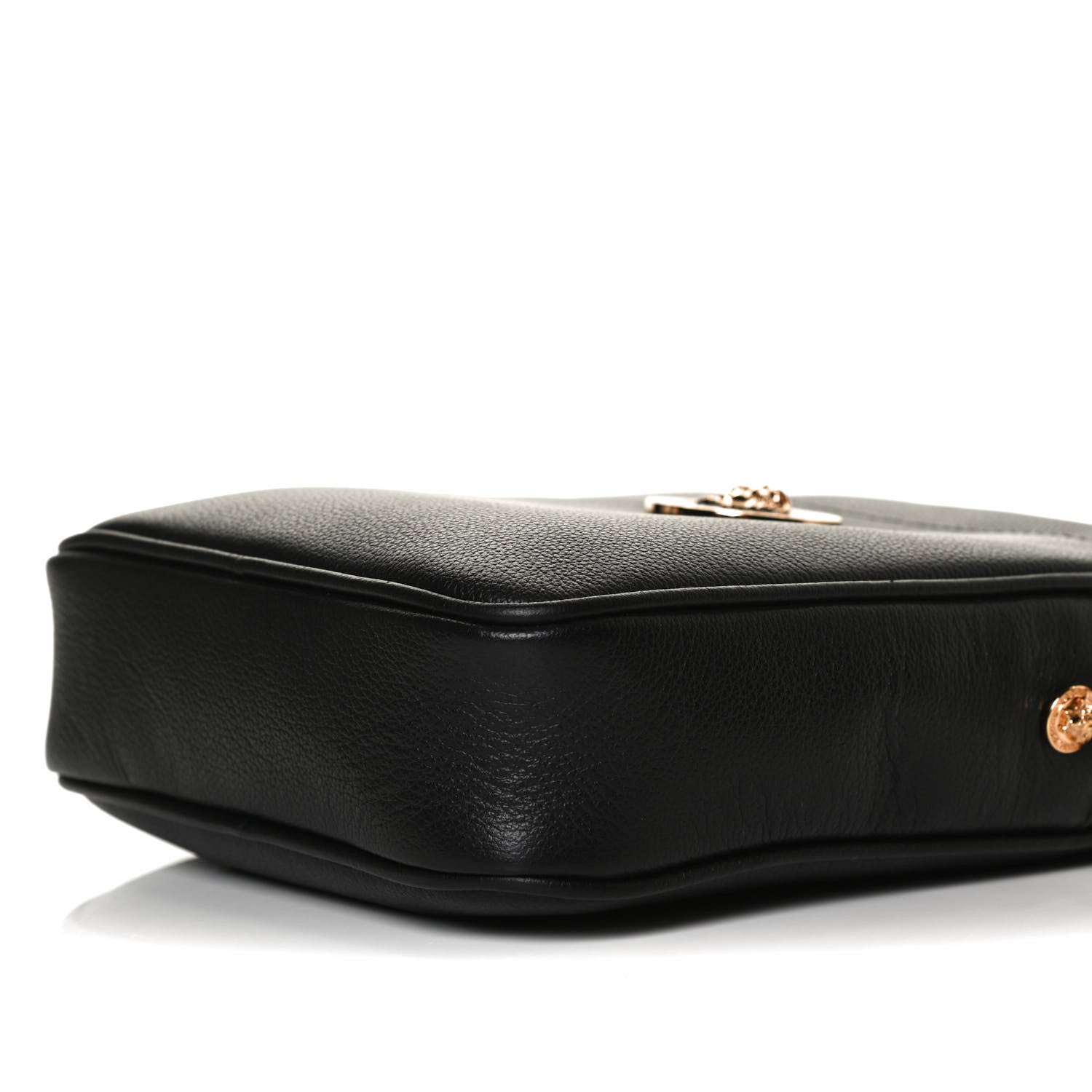 Versace Grained Calfskin Small Medusa Messenger Bag Black 10 of 13