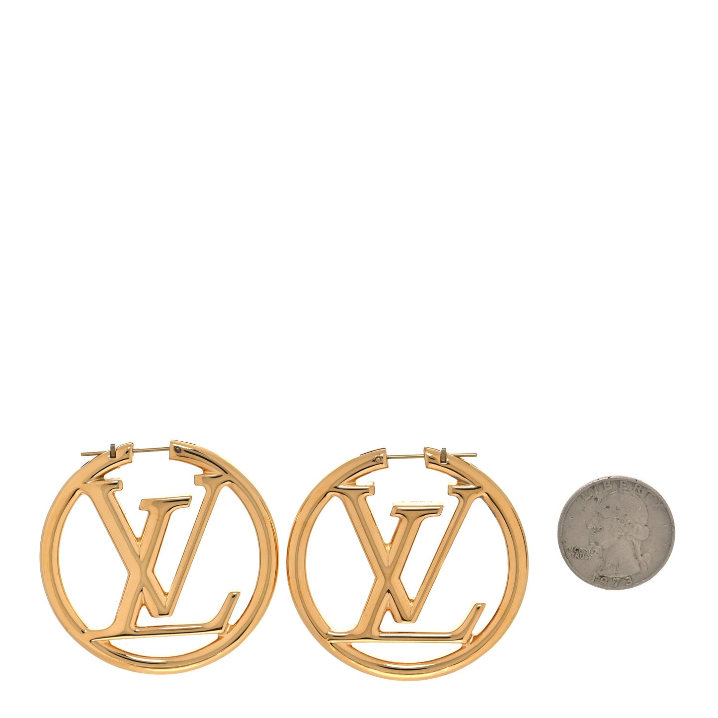 Metal Louise Hoop Earrings Gold