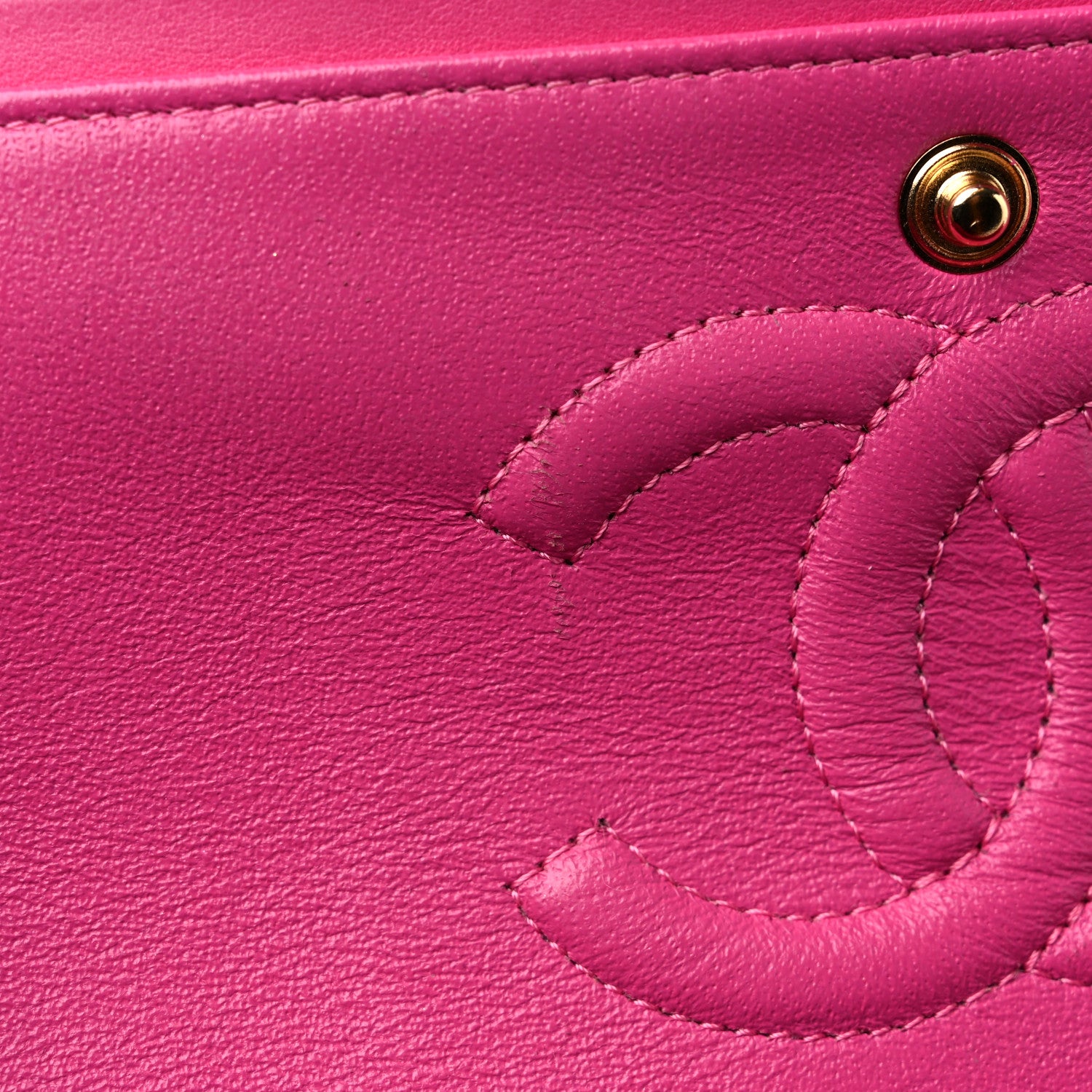 Chanel Lambskin Chevron Quilted Medium Double Flap Pink 12 of 22