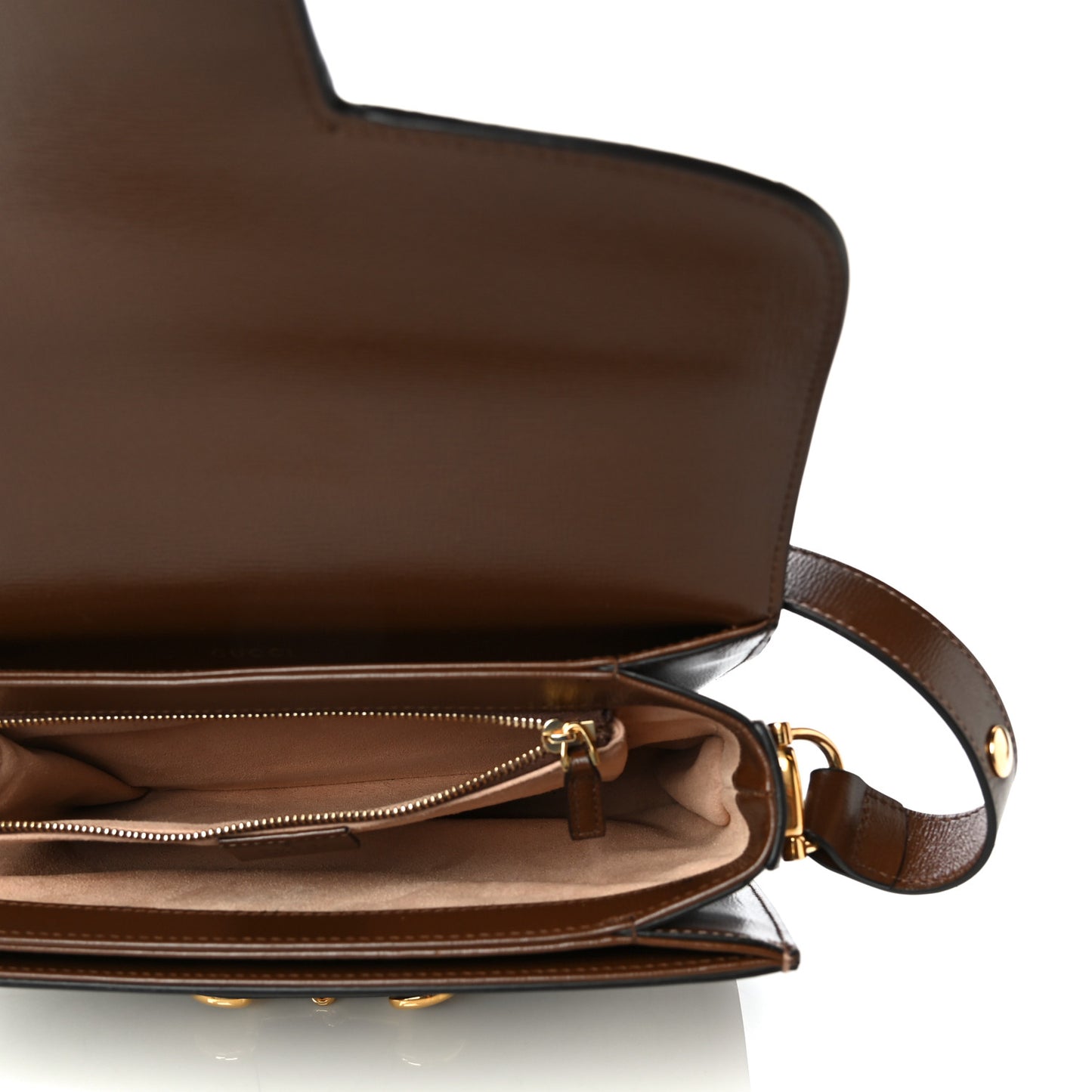 GG Supreme Monogram Horsebit 1955 Shoulder Bag Beige Brown Sugar