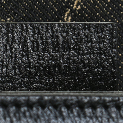 Gucci Jacquard Black Denim GG Monogram Textured Dollar Calfskin Horsebit 1955 Shoulder Bag Black Ivory 7 of 14