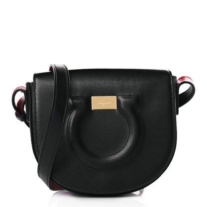 Salvatore Ferragamo Grained Calfskin Gancini City Crossbody Black 1 of 8