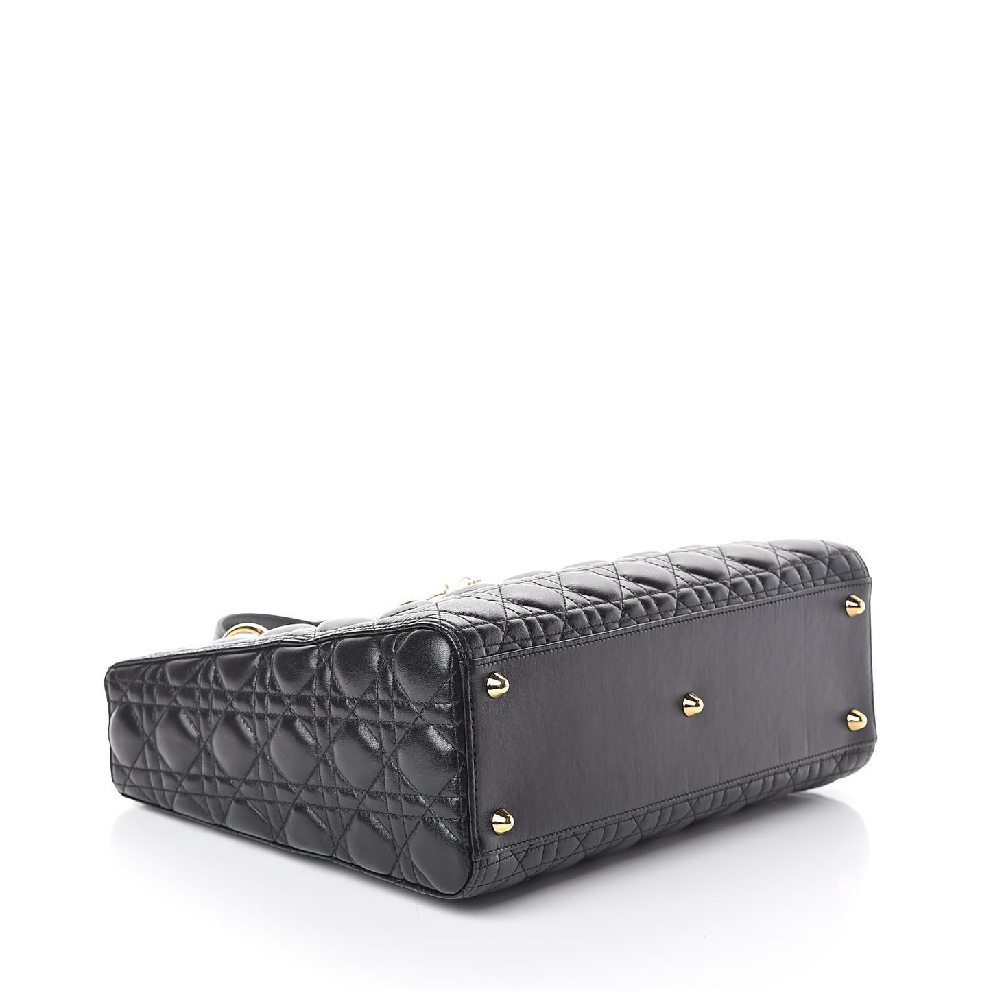 Lambskin Cannage Large Lady Dior Black