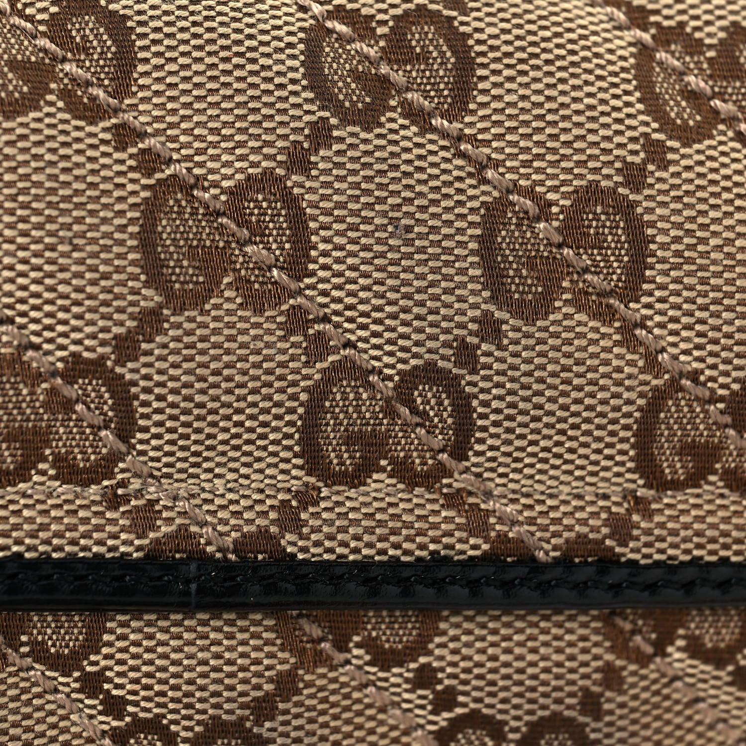 Gucci Monogram Matelasse Diagonal Mini GG Marmont Shoulder Bag Beige Black 15 of 16