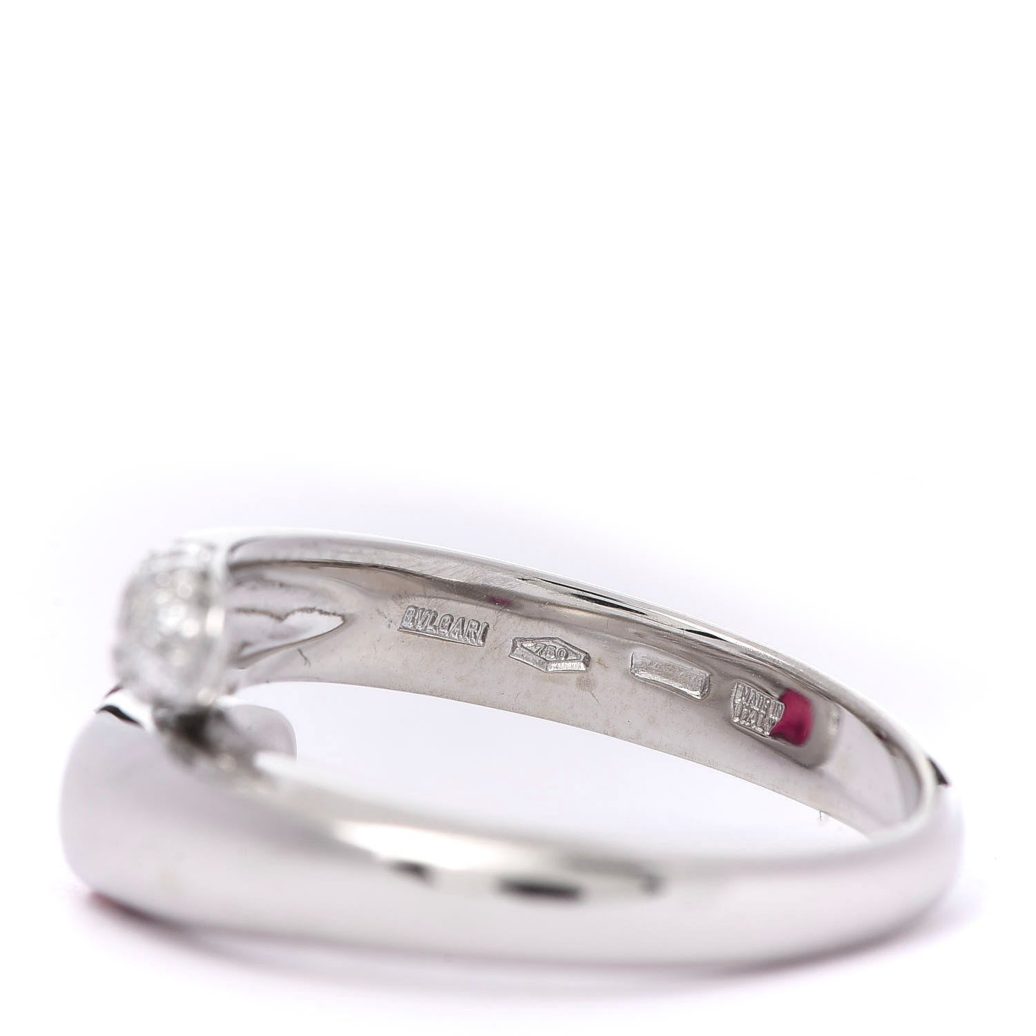 Bulgari 18K White Gold Diamond Ruby Astrea Wrap Ring 49 5 4 of 4