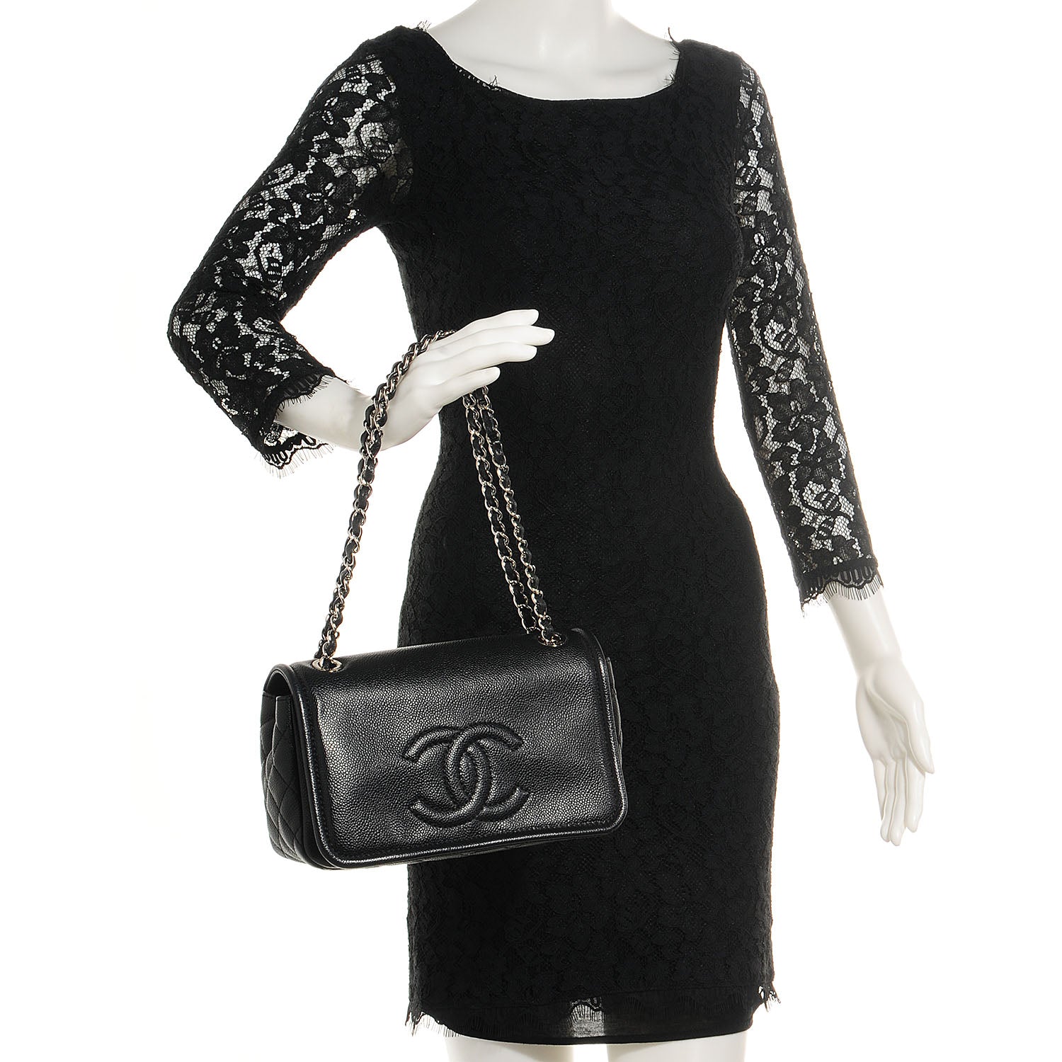 Chanel Caviar Timeless Medium Flap Black 2 of 8