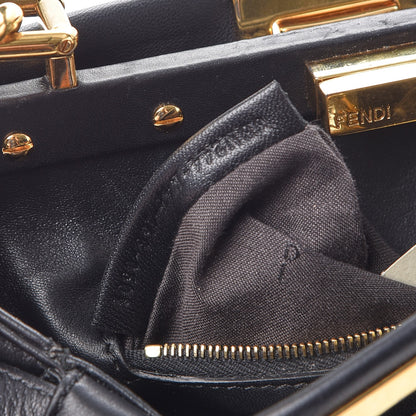Fendi Nappa Mini Peekaboo Iconic Satchel Black 8 of 9