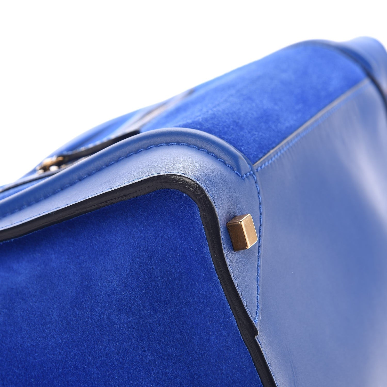 Celine Smooth Calfskin Suede Mini Luggage Royal Blue 12 of 15